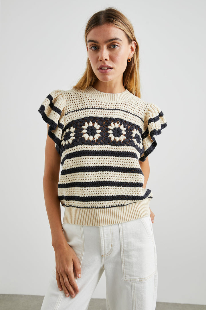 PENELOPE-OAT-NAVY-CROCHET-STRIPE-FRONT