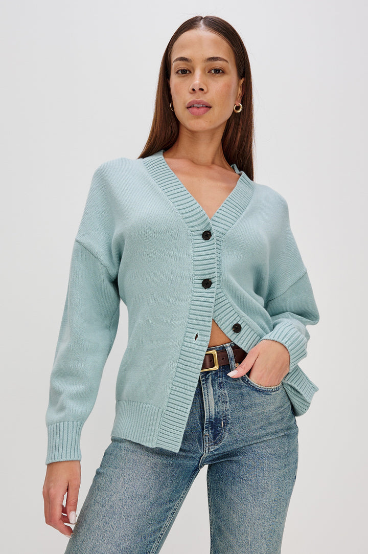PHILIPPA CARDIGAN - STONE BLUE
