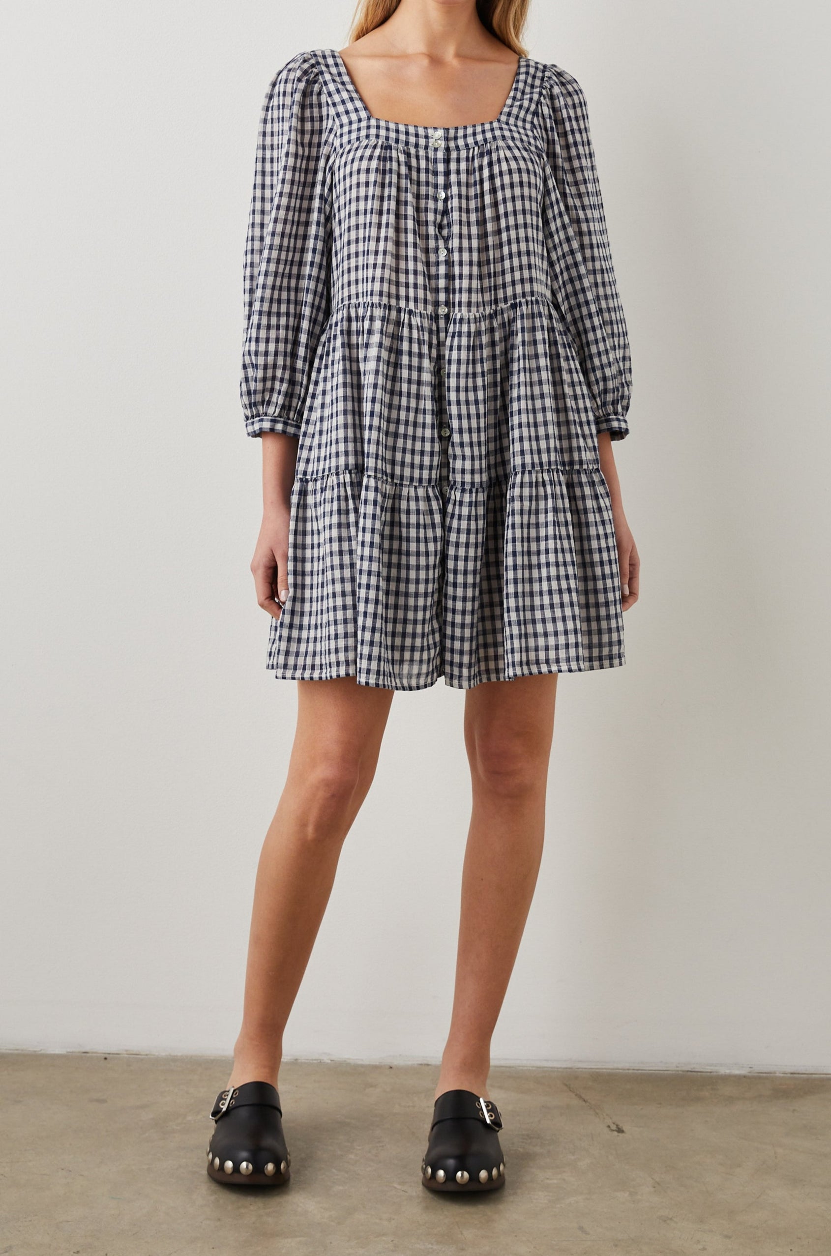 PIPPA SAILOR CHECK DRESS - FRONT