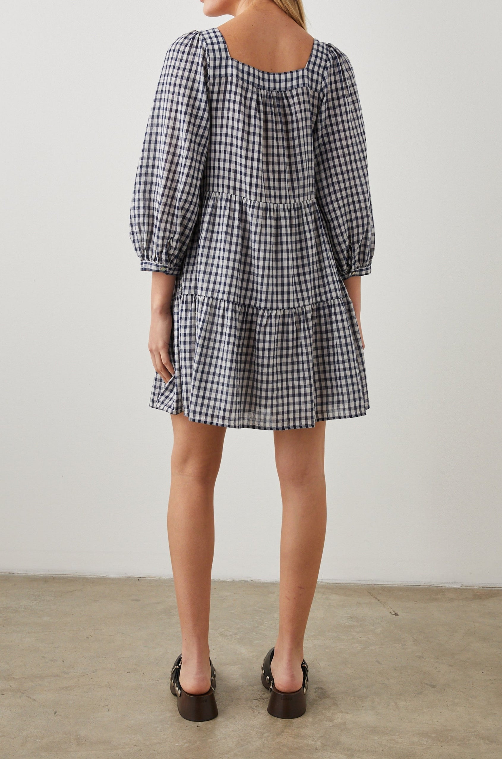 PIPPA SAILOR CHECK DRESS - BACK