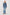 Ports is a soft, lightweight denim shirt with a cropped fit. The shirt features a half placket with snap-front closures, short sleeves, and two chest pockets in Antique Blue Colorway - Full Body Front View on Model