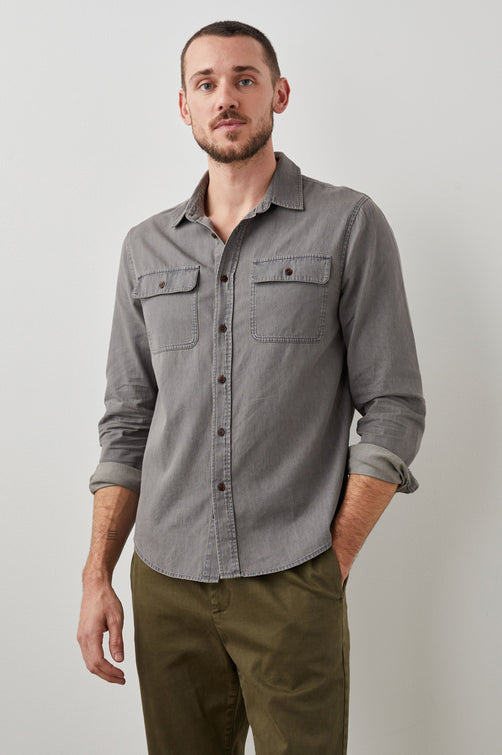 RHET-WASHED-BLACK-CHAMBRAY-FRONT