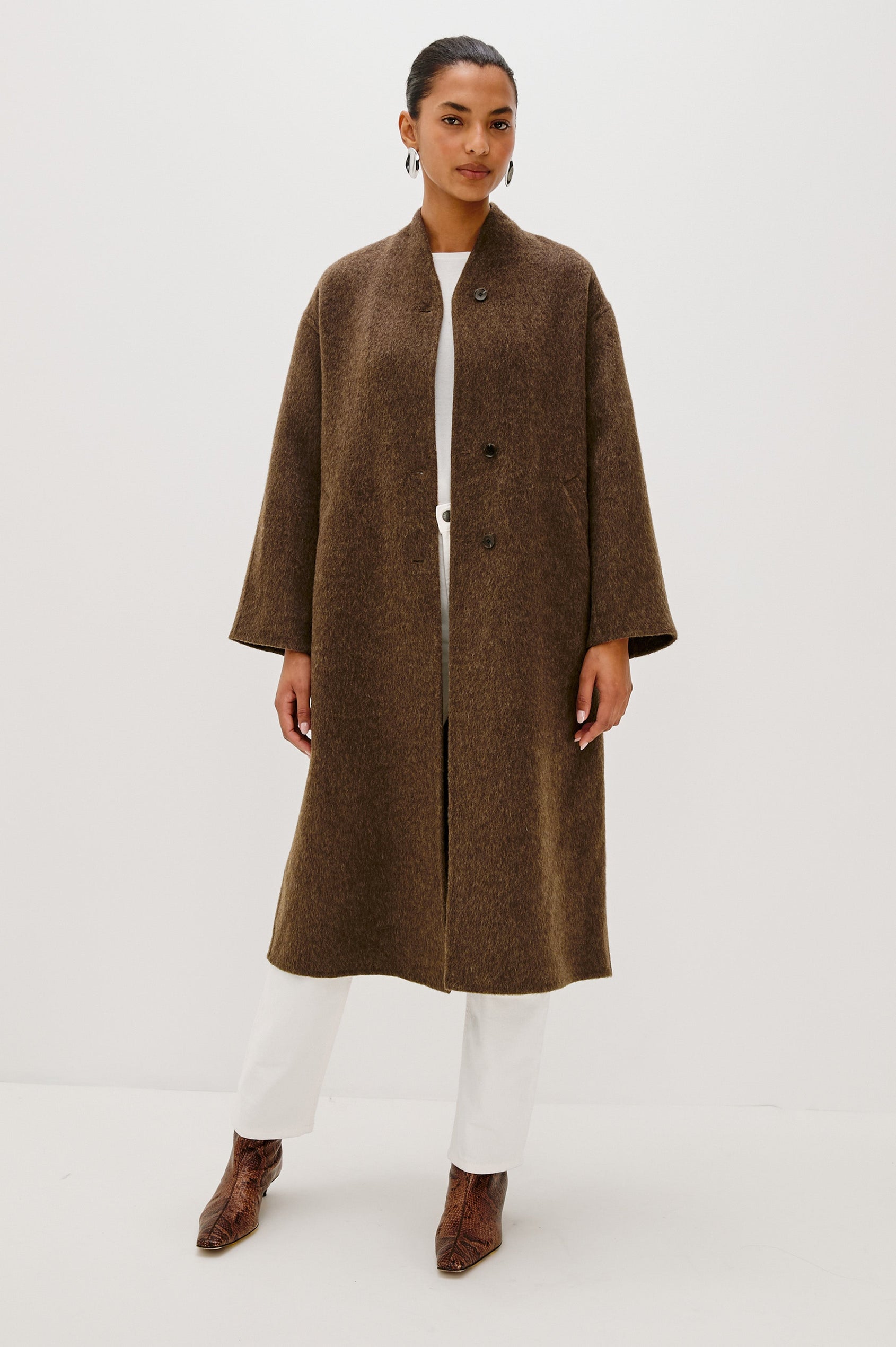ROLAND COAT - HEATHER UMBER