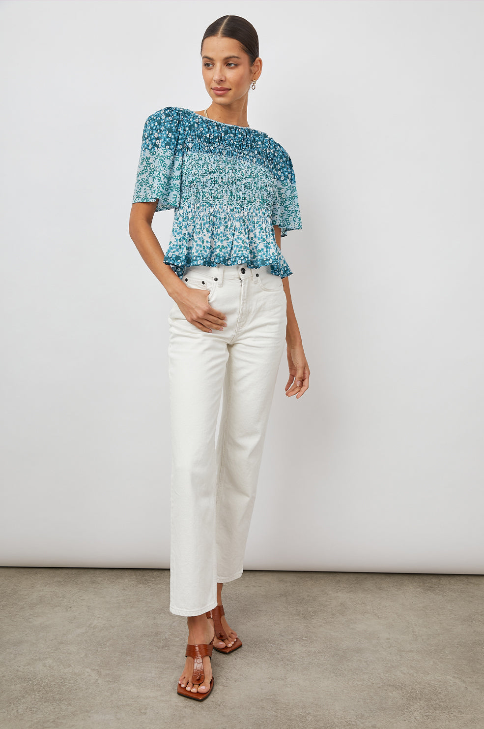 ROSIE TOP - STRIPED FLORAL