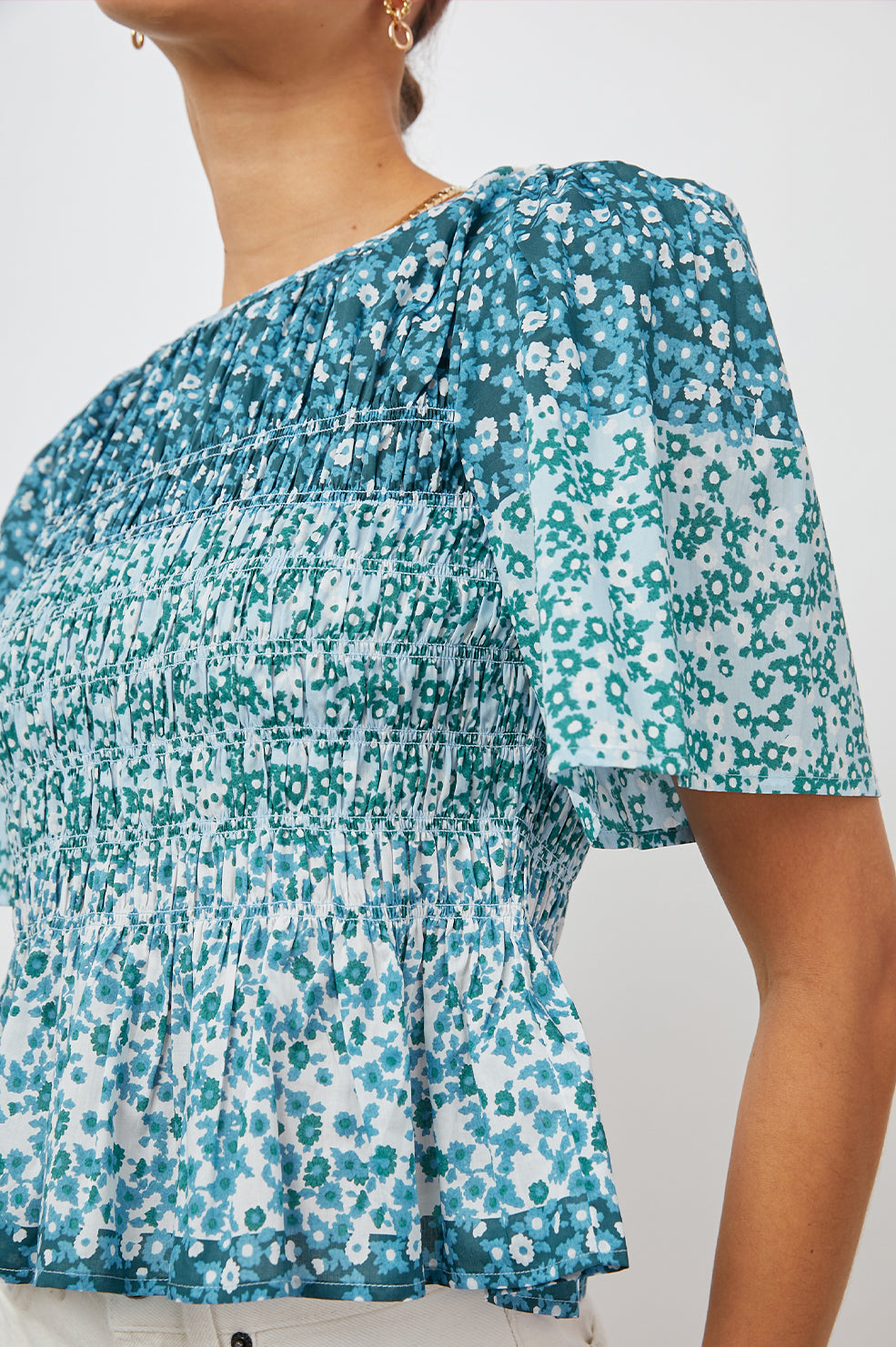 ROSIE TOP - STRIPED FLORAL