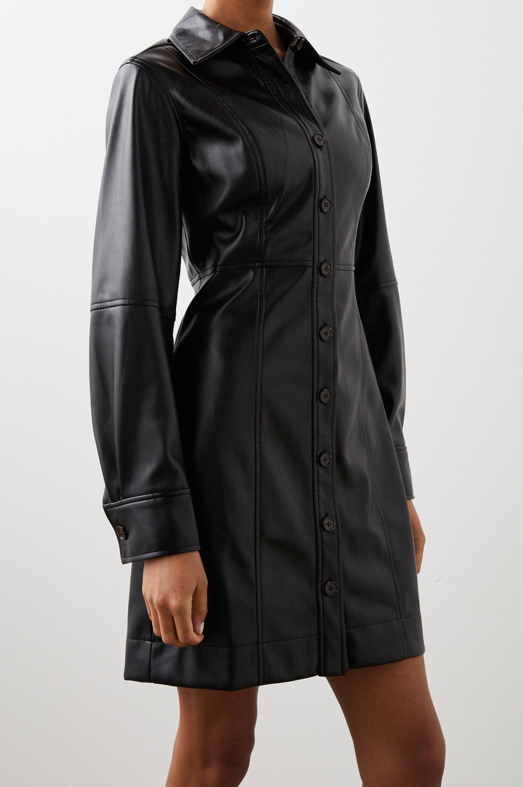 RUBY DRESS BLACK - SIDE ANGLE