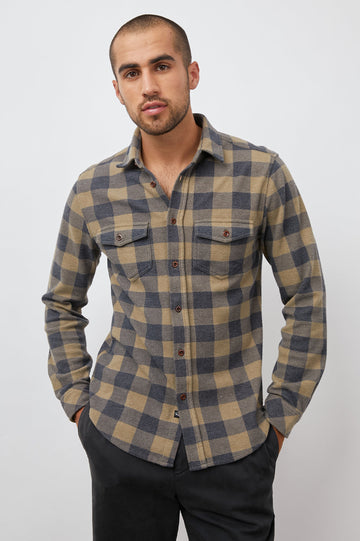 SAMPSON SHIRT WHEAT CONCRETE - FRONT BODY