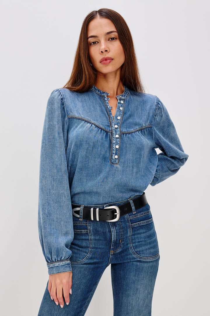 SUNNA TOP - BLUE STONE