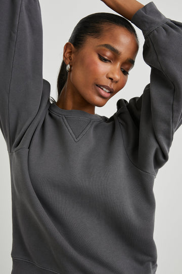 TIFFANY SWEATSHIRT - CHARCOAL - FRONT BODY