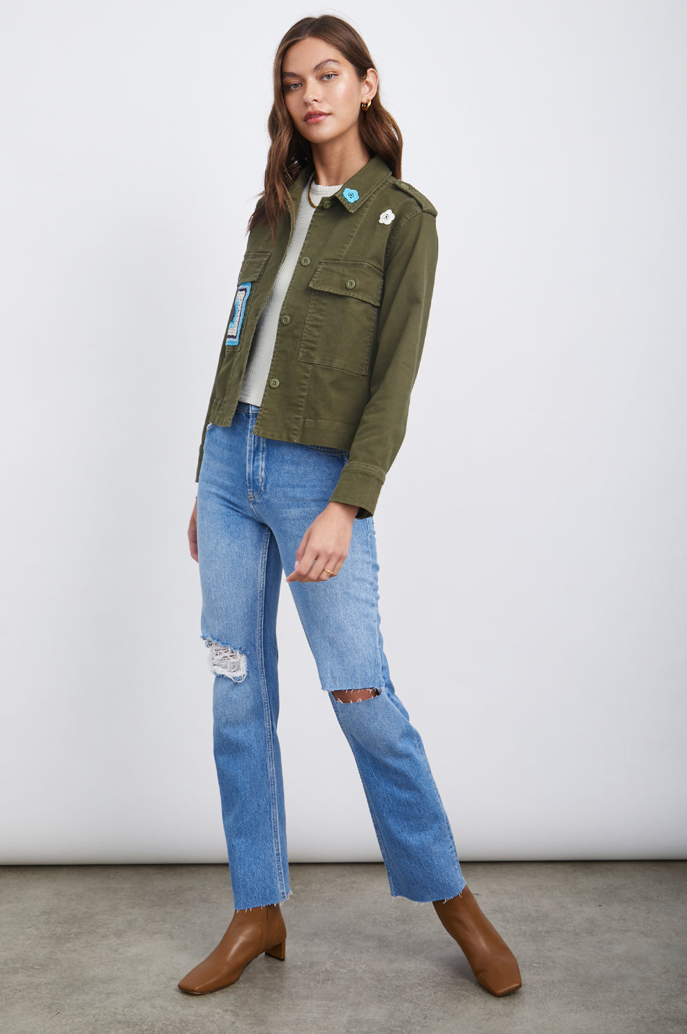 TULI OLIVE JACKET -FULL FRONT BODY