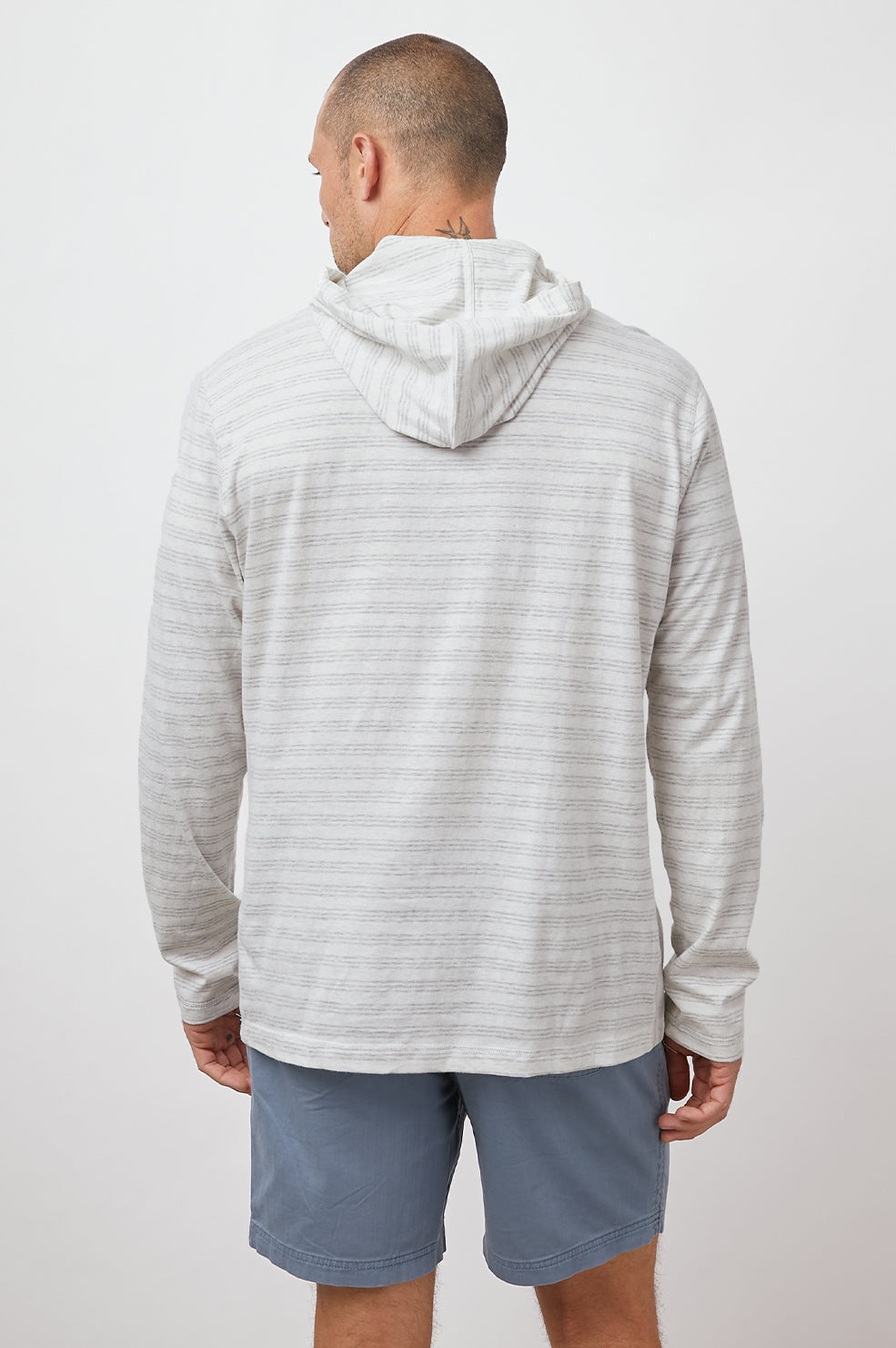 WESTON ECRU NAUTICAL STRIPE HOODIE-BACK