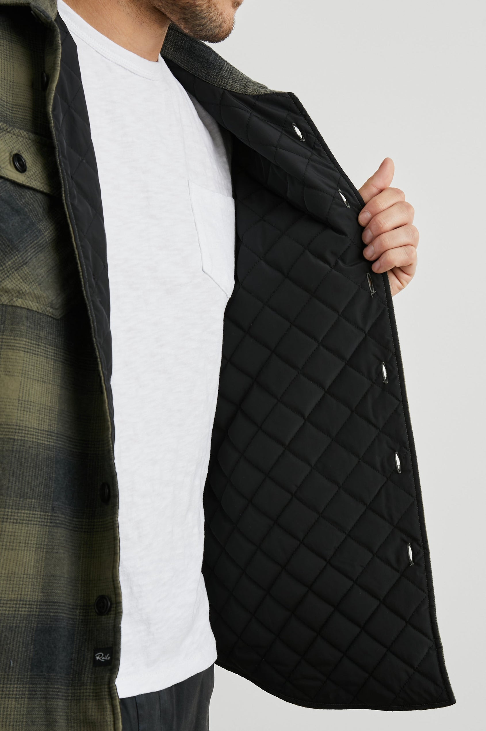 WORTHING JACKET MOSS ECLIPSE - INNER DETAILS