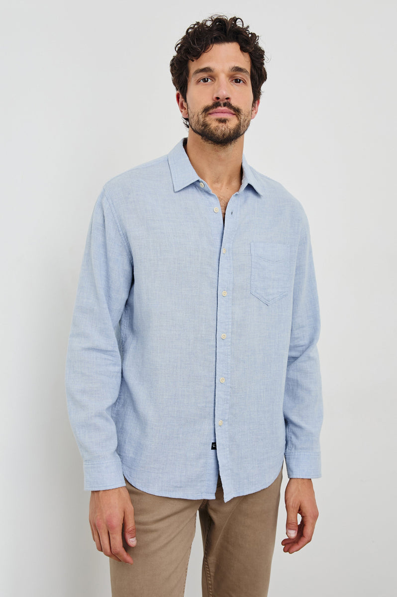 WYATT SHIRT - BLUE MELANGE – Rails EU