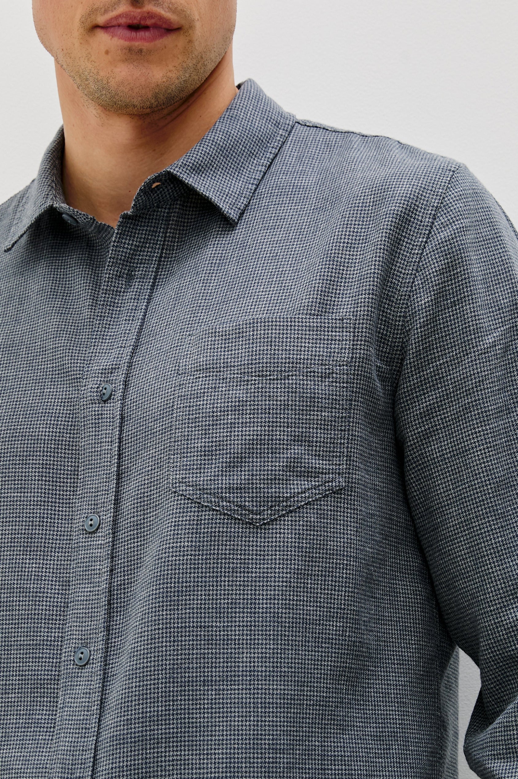 WYATT SHIRT - CHARCOAL NAVY HOUNDSTOOTH Rails EU WYATT SHIRT - CHARCOAL NAVY HOUNDSTOOTH Rails EU
