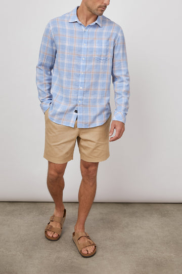 WYATT SHIRT - FADED STRAWBERRY SEAGLASS - FRONT