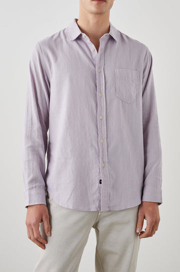 WYATT LAVENDER SHIRT - FRONT