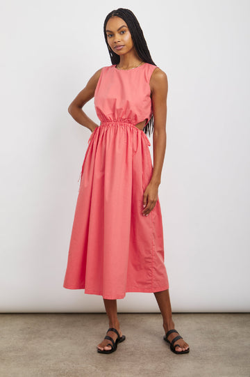 YVETTE SPICED CORAL DRESS- FRONT