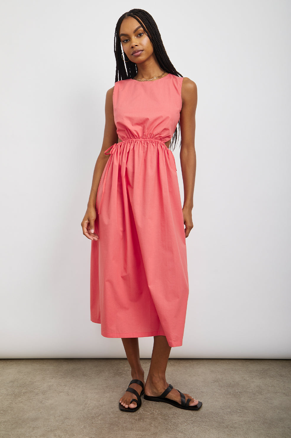 YVETTE SPICED CORAL DRESS-FULL FRONT BODY
