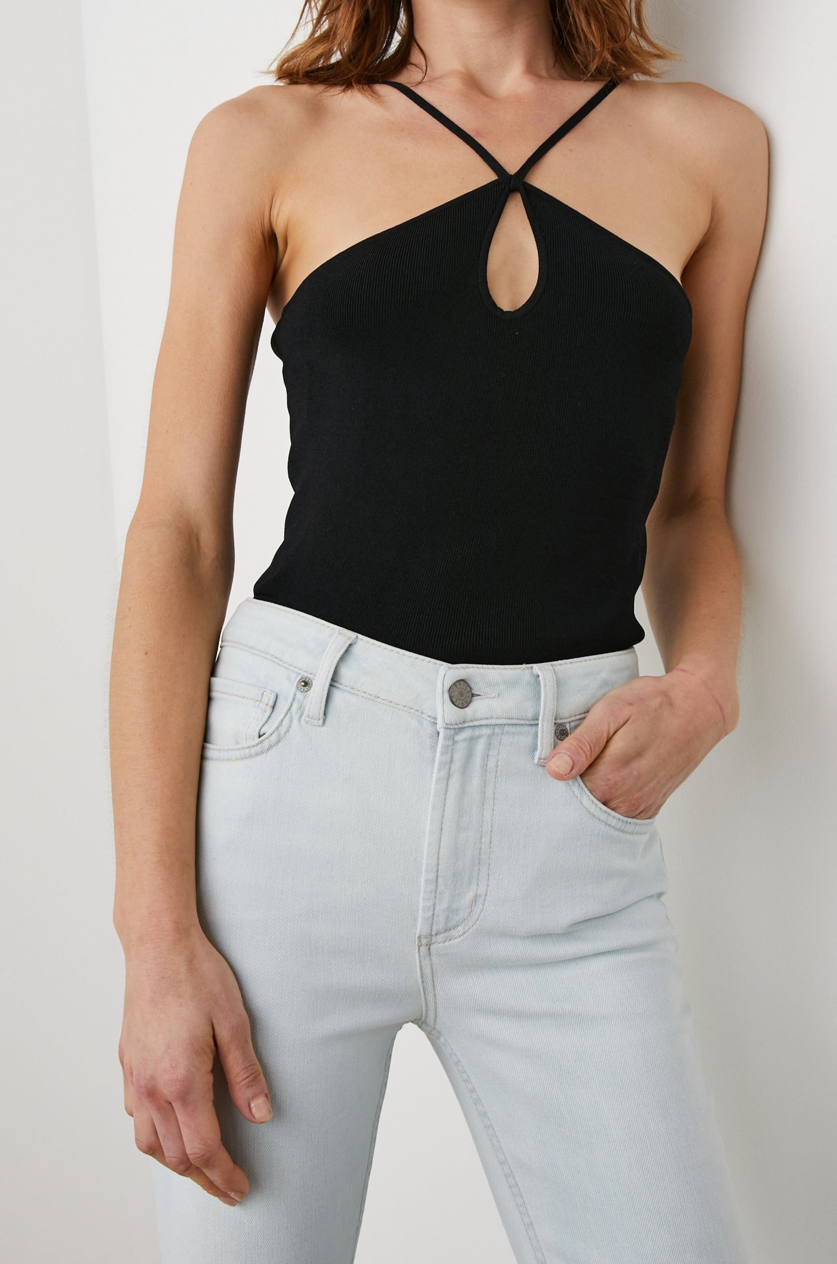 ZADIE TOP BLACK - FRONT
