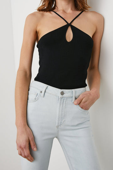ZADIE TOP BLACK - FRONT