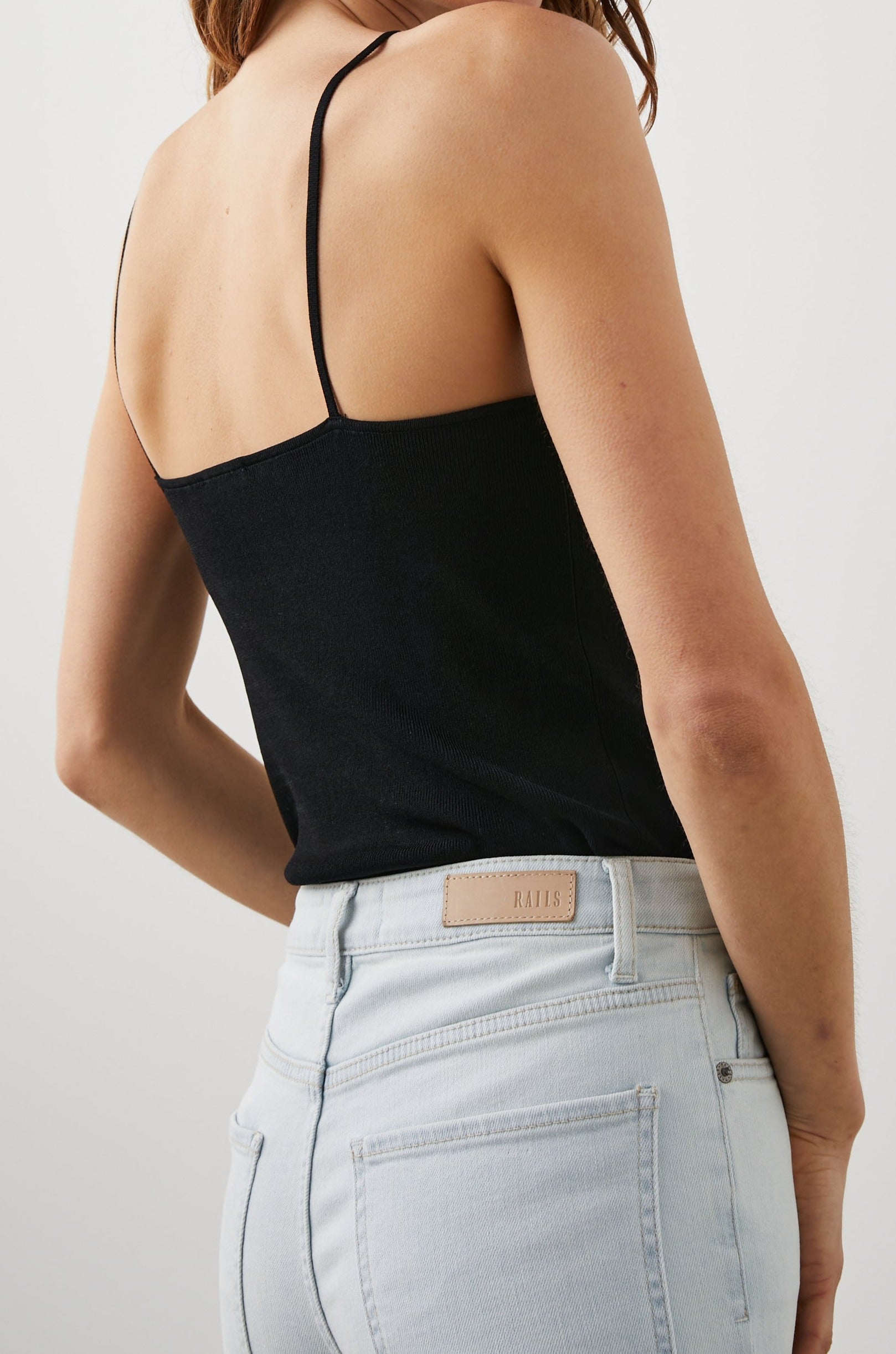 ZADIE TOP BLACK - BACK ANGLE