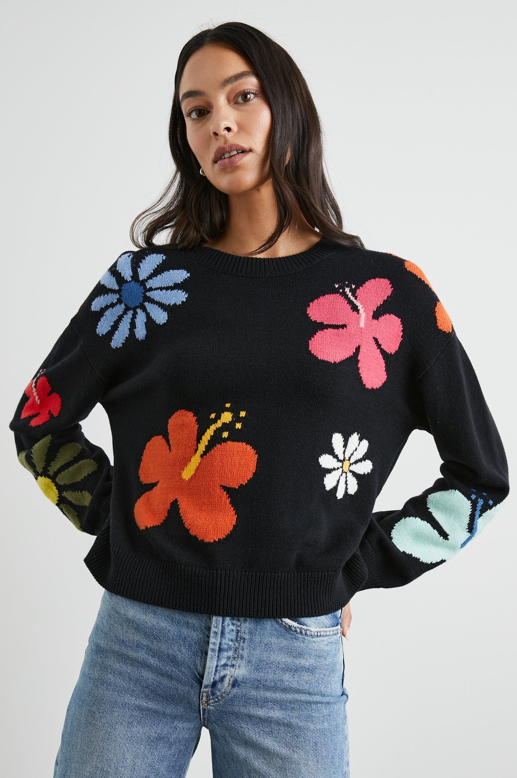 ZOEY SWEATER - HIBISCUS MULTI – Rails EU