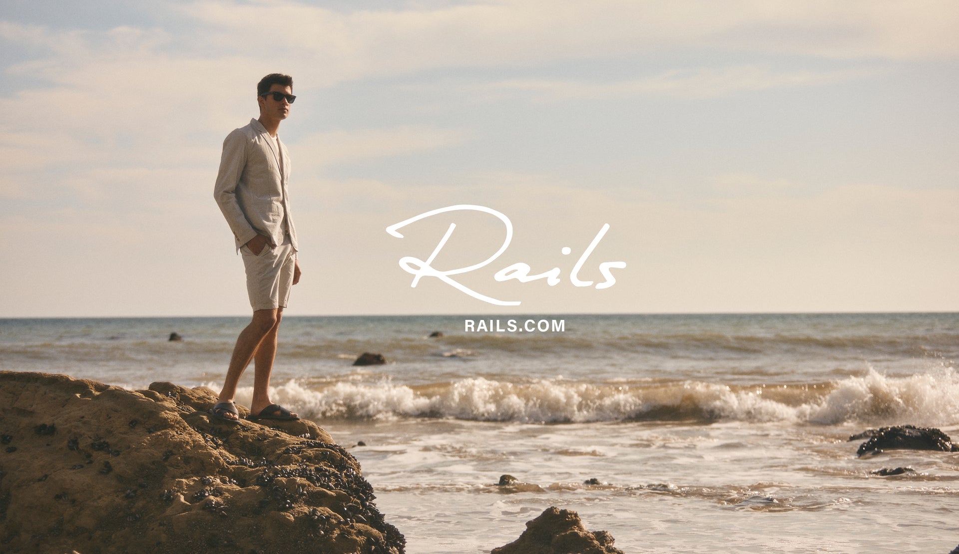 Full body editorial image of model wearing Sorrento Blazer and Arsene Short