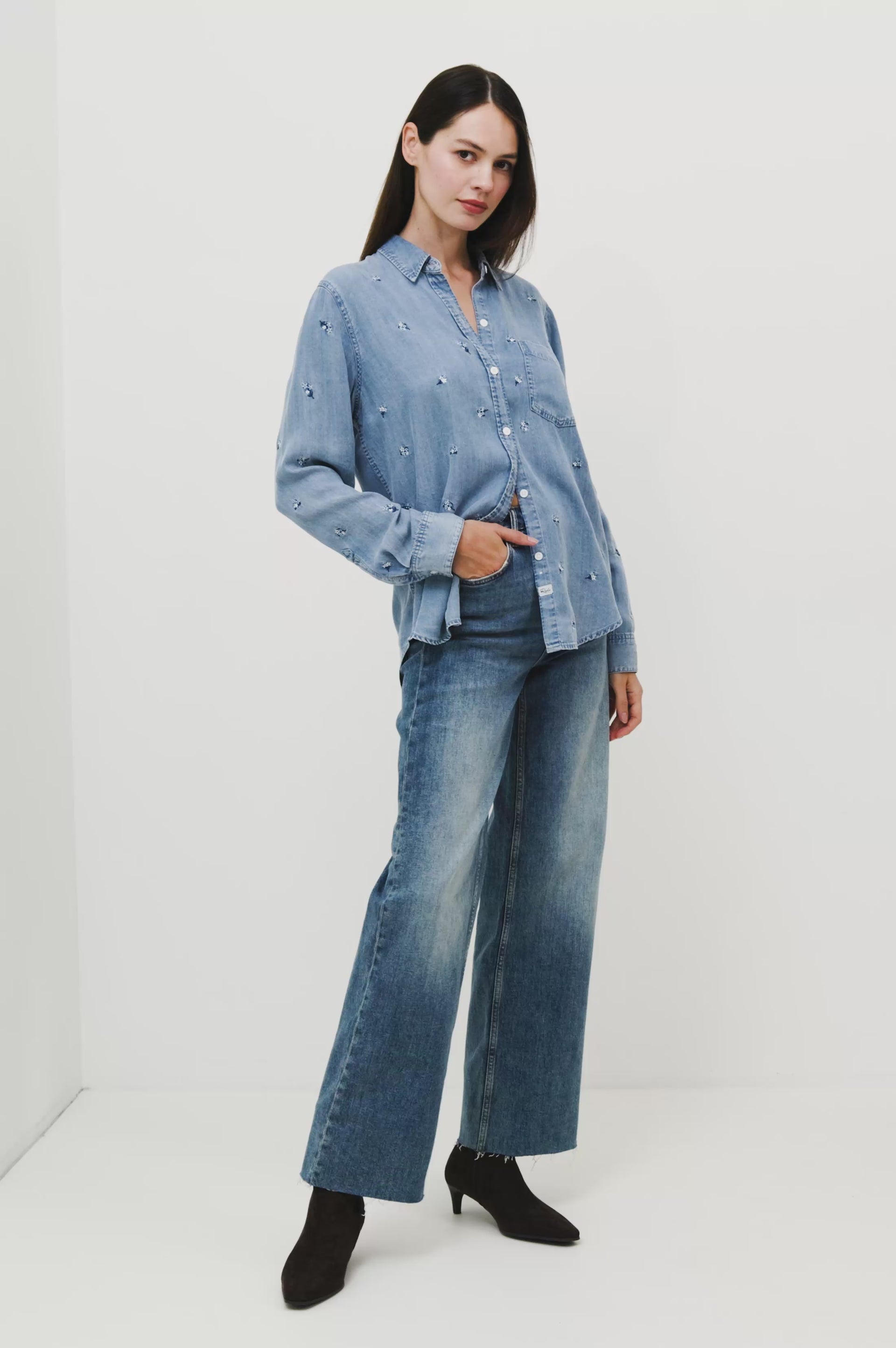 INGRID-SHIRT-BLUE-BLOSSOMS video