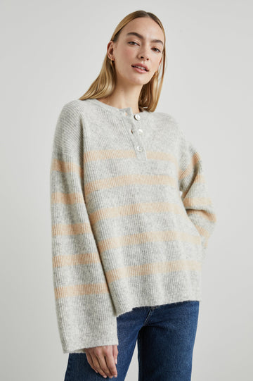 ALICIA SWEATER GREY MULTI - FRONT