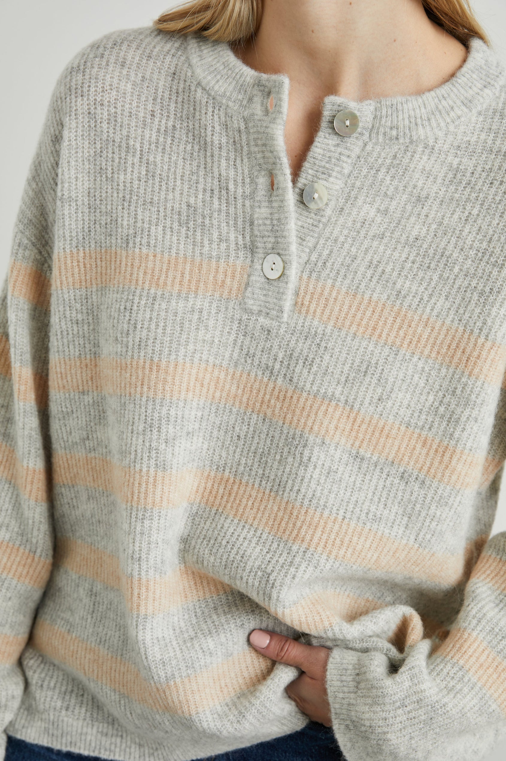 Rails - Women's Anise Sweater - Grey Multi - L
