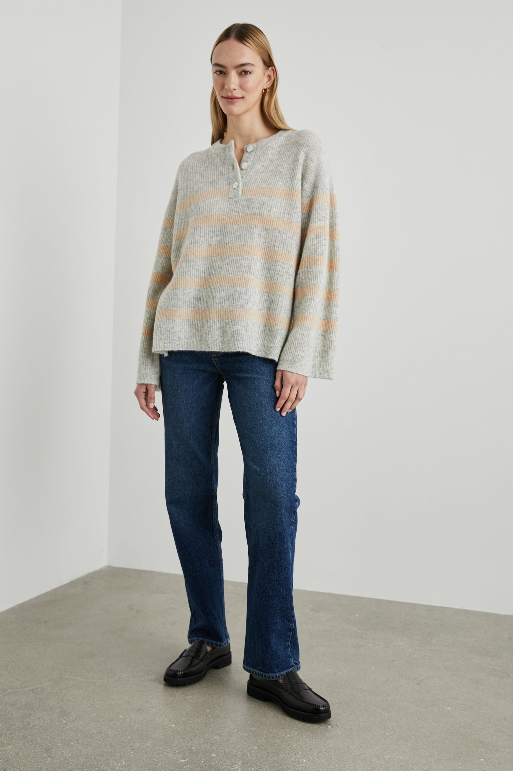 ALICIA SWEATER GREY MULTI - FULL FRONT BODY