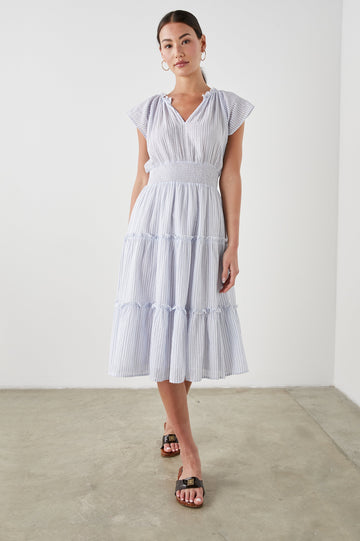 AMELLIA DRESS CINO STRIPE - FRONT