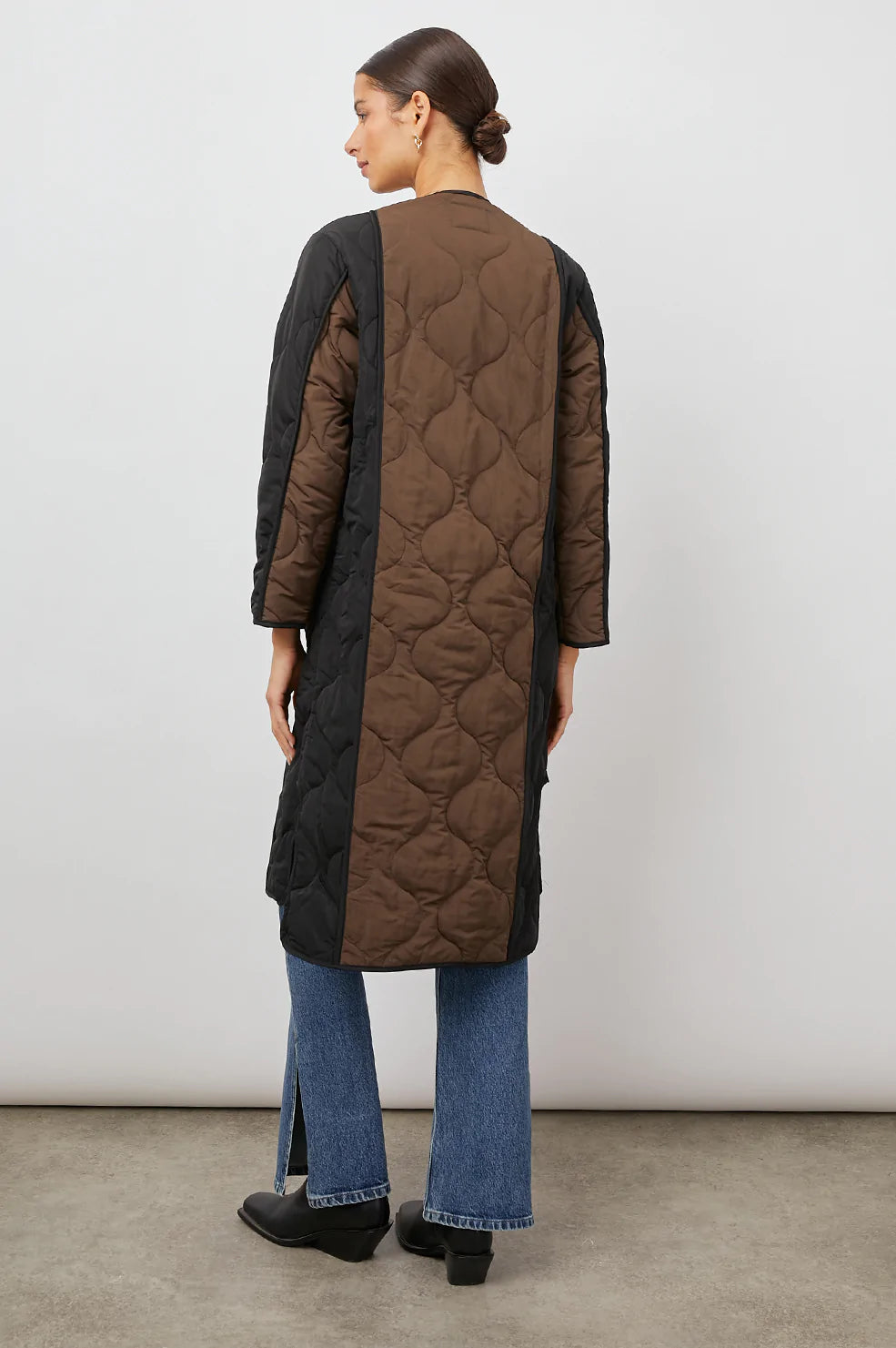 ANDRES BLACK BROWN MIX COAT-FULL BACK BODY