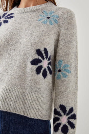 ANISE SWEATER GREY MULTI - DETAIL