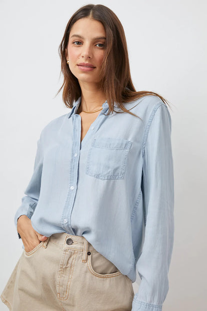 BARRETT LIGHT VINTAGE LONG SLEEVE BUTTON DOWN- FRONT TUCKED IN