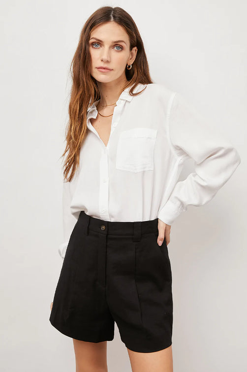BARRETT TRUE WHITE LONG SLEEVE BUTTON DOWN- FRONT TUCKED