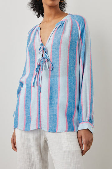 BRIELLE TOP - KONA STRIPE - FRONT BODY