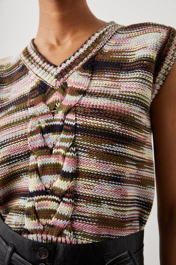 BRIXTON VEST FOREST SPACE DYE - DETAIL