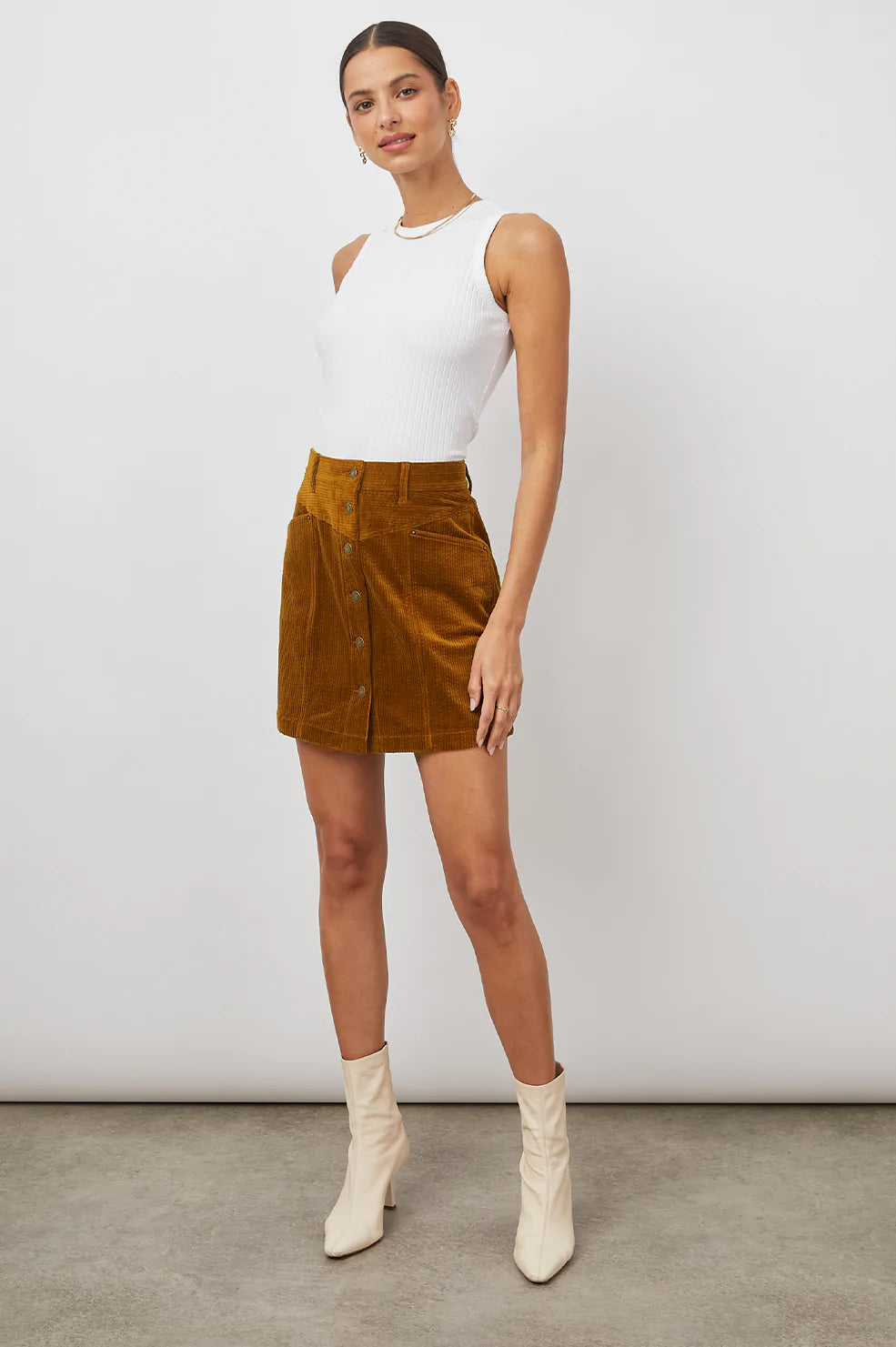 CANYON GROUND CINANMON SKIRT-FULL FRONT BODY