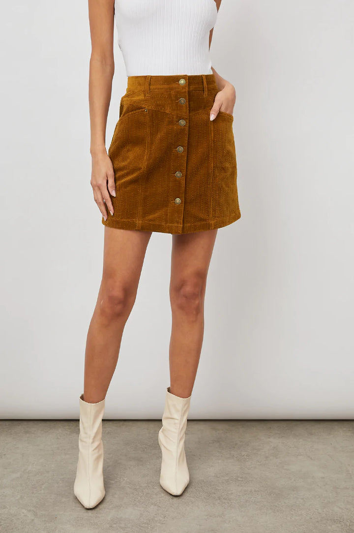CANYON GROUND CINANMON SKIRT-FRONT