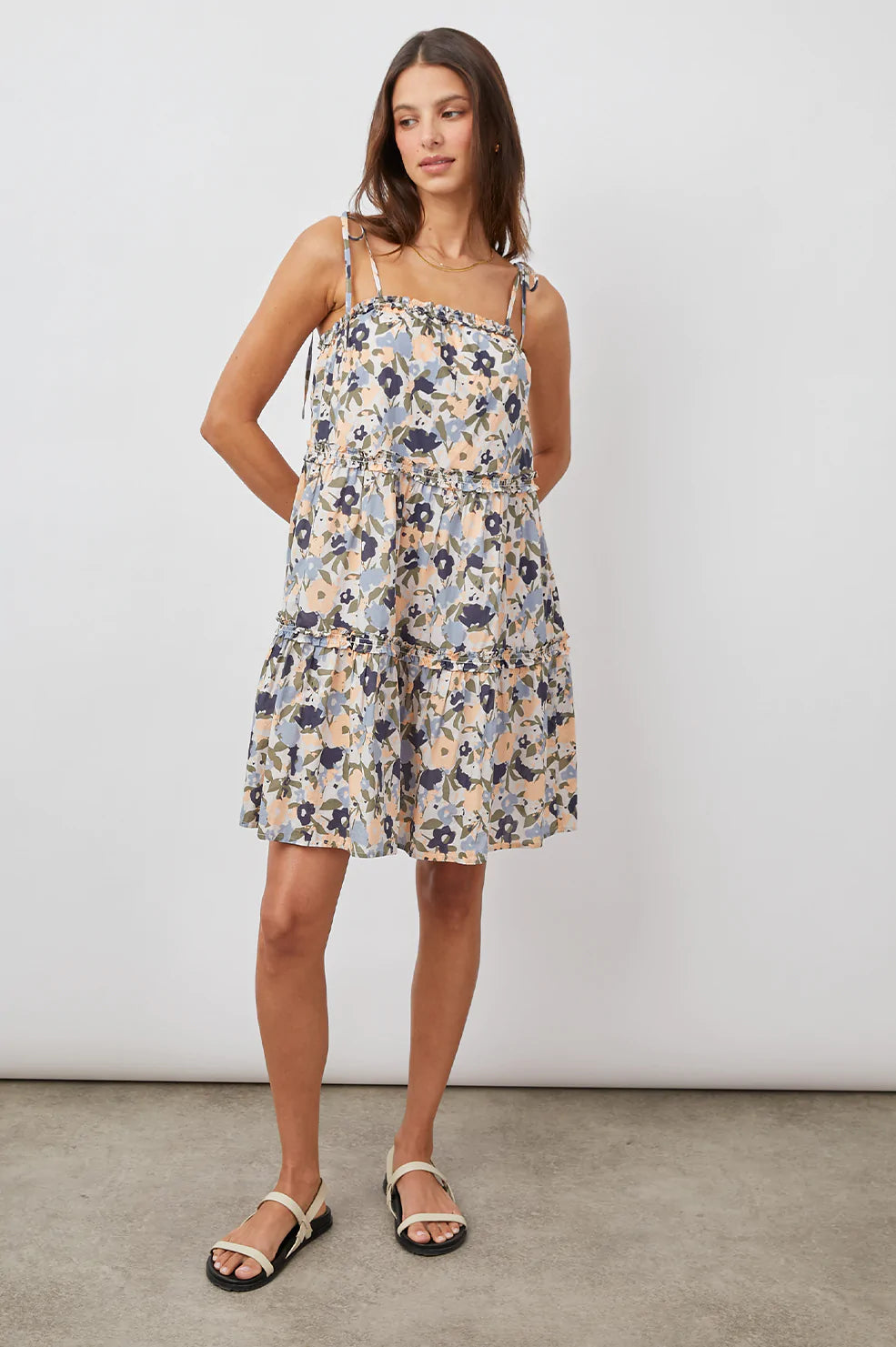 CARALYN MOD FLORAL DRESS-FULL FRONT BODY