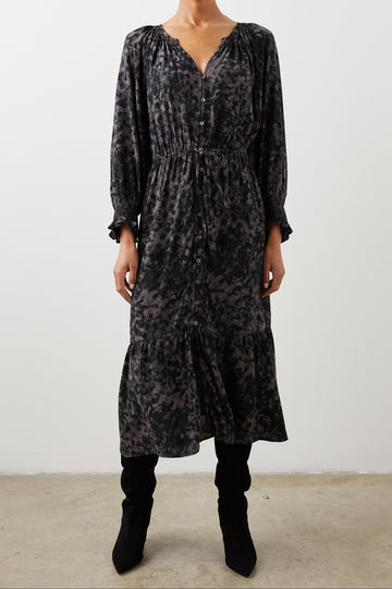 CECE DRESS CHARCOAL TORTOISE - FULL FRONT BODY