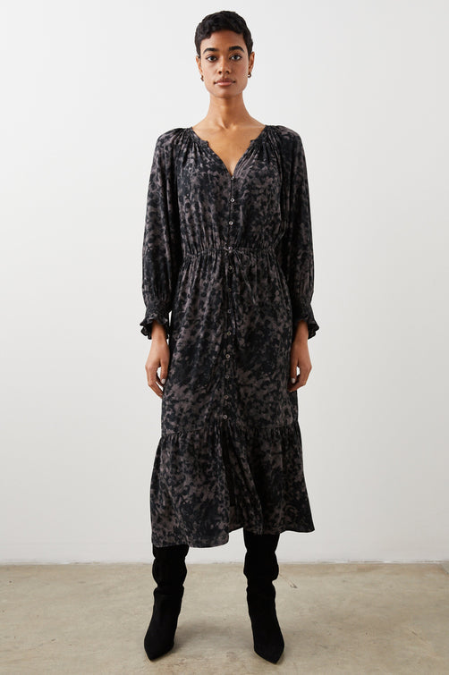 CECE DRESS CHARCOAL TORTOISE - FULL FRONT BODY