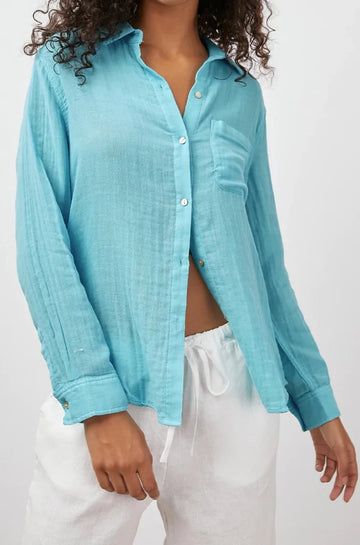 ellis aqua button-down - front