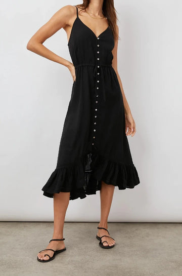 FRIDA BLACK LACE DETAIL DRESS-FRONT