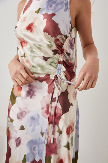 GABRIELLA DRESS PAINTED ROSE - FRONT DETAIL MODEL 2 