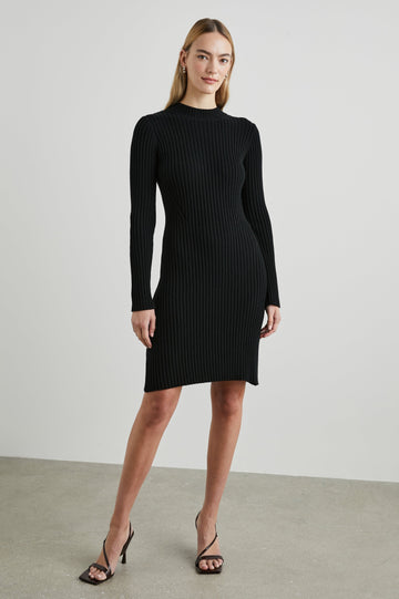 GILLIAN DRESS BLACK - FRONT