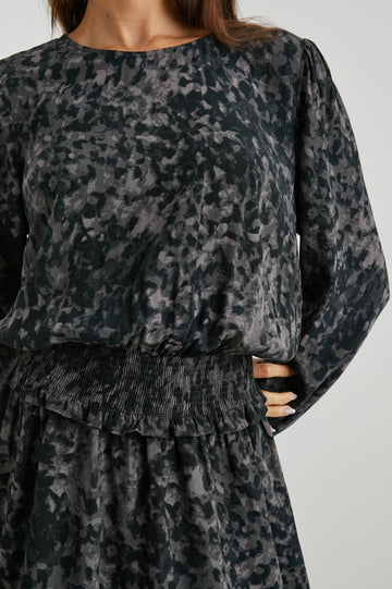 INEZ DRESS CHARCOAL TORTOISE - DETAIL