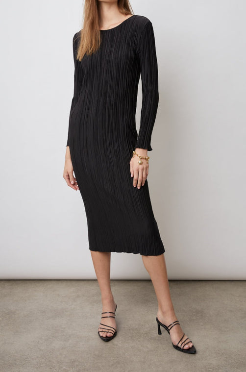 JORDY DRESS BLACK - FRONT FULL BODY