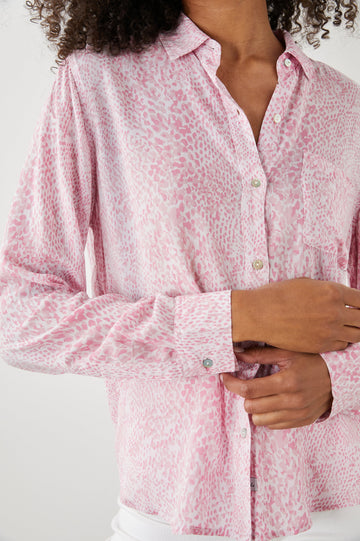 JOSEPHINE SHIRT PINK BOA - DETAIL